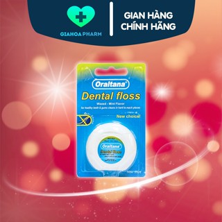 Chỉ nha khoa Oraltana (TANAPHAR) Cuộn 50m - Chỉ đa sợi, làm sạch kẽ răng, hương bạc hà, vệ sinh răng, ngừa hôi miệng