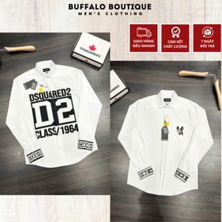 Áo Sơ MI Nam Để S Quy IN Logo D2 Siêu Nét - Áo Sơ Mi Nam Nữ Để S Quy IN Chó iCon Siêu Đẹp