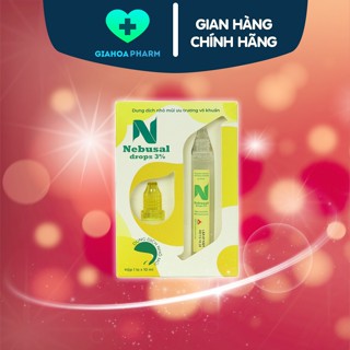 Dung dịch nhỏ mũi Nebusal drops 3% (10ml) công thức vàng giúp giảm nghẹt mũi, sổ mũi cho trẻ em, người lớn (CPC1)