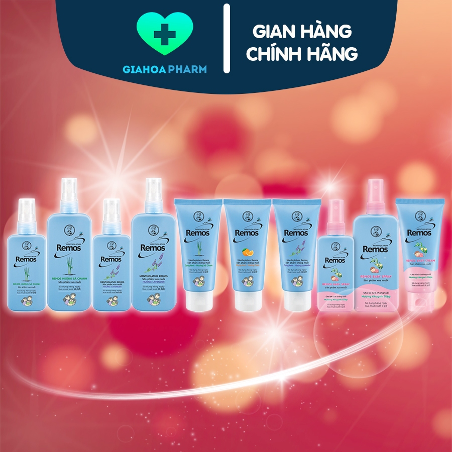 Remos (ROHTO) - Xịt / kem chống muỗi, xua đuổi, giảm muỗi đốt / cắn 10 giờ (Hương sả chanh, lavender, khuynh diệp, cam)