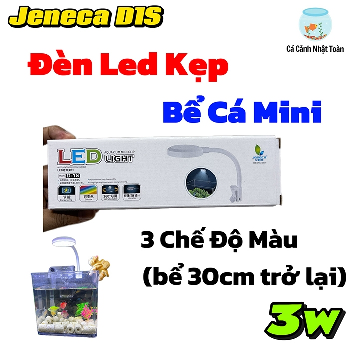 ĐÈN LED KẸP MINI CHO BỂ CÁ JENECA D1S (ĐỔI MÀU)