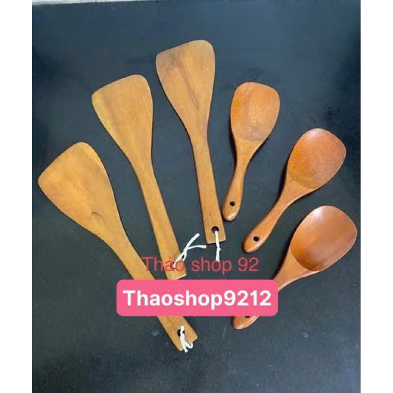 muôi xới cơm-xẻng xào bằng gỗ
