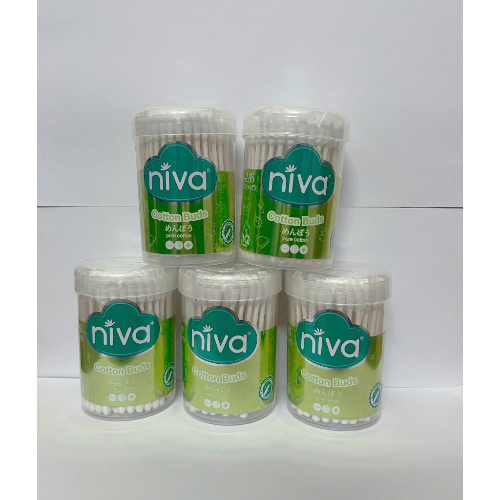 Tăm Bông NIVA Dành Cho Người Lớn Hũ 100 Que Giấy AJ1