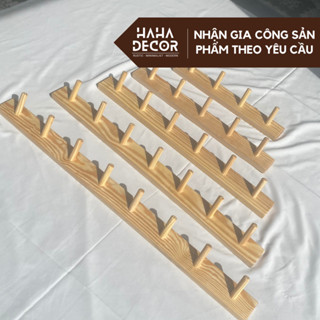 Móc gỗ treo tường kệ gỗ trang trí nhiều kích thước được sơn phủ chống ẩm mốc mối mọt KGTT03