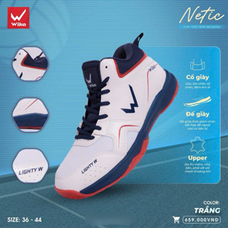  Giày bóng chuyền nam nữ Wika Netic nguyên hộp cao cấp chính hãng giá rẻ thể thao đa năng size 38-44 cổ cao êm nhẹ đẹp đỏ 
