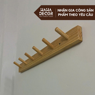 Móc gỗ treo tường kệ gỗ decor trang trí nhiều kích thước được sơn phủ chống ẩm mốc mối mọt KGTT03-N