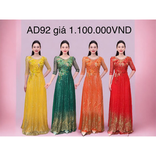 Áo dài dạ hội Ren Kim tuyến cao cấp mã  AD92