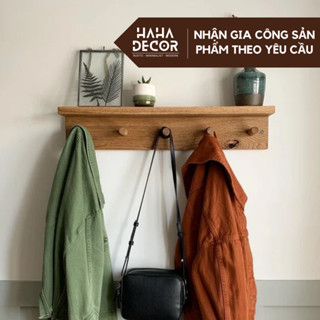 Móc gỗ treo tường kệ gỗ trang trí nhiều kích thước được sơn phủ chống ẩm mốc mối mọt KGTT01