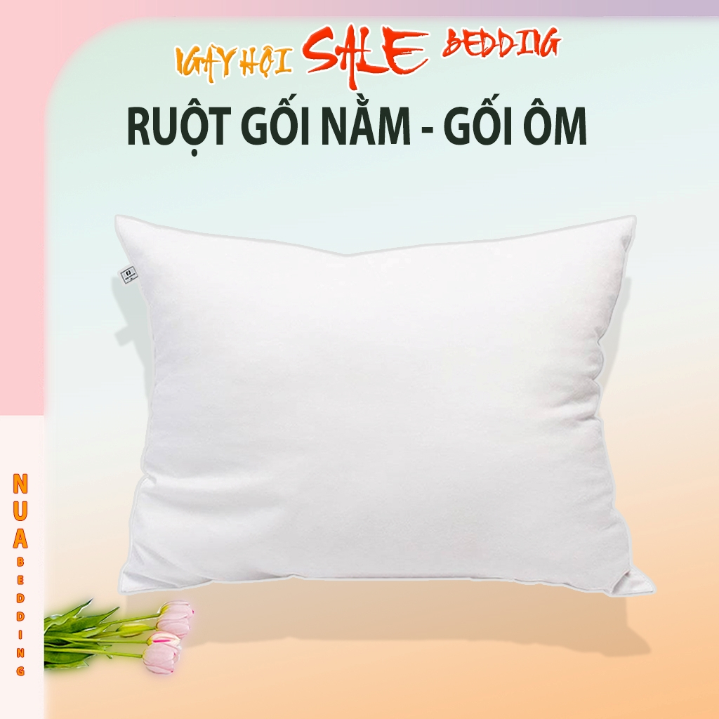 Ruột gối nằm bông gòn tinh khiết lõi gối kháng khuẩn ruột gối 35x50 45x65 50x70 có khóa