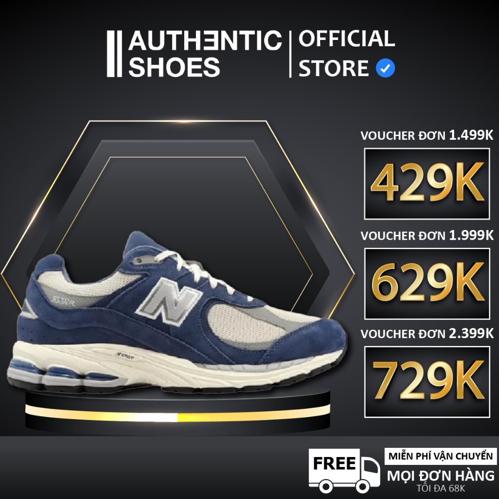 | CHÍNH HÃNG | Giày New Balance 2002R ‘Blue Beige Silver’ M2002RHR ♡ Authentic Shoes