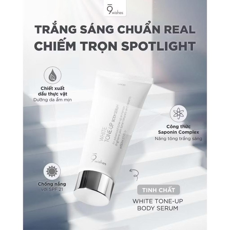 [9wishes] Kem Dưỡng Trắng Nâng Tone Body 9WISHES White Tone Up Body SPF21