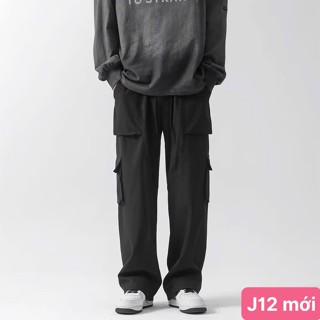  Quần jogger nam túi hộp màu đen không rách chất kaki co dãn 4 chiều baggy thể thao lưng thun HAVADO M22 mới 