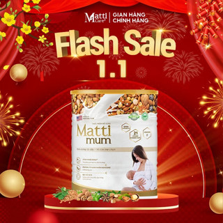 Sữa hạt lợi sữa Matti Mum 100% đạm thực vật cho mẹ sau sinh - Hộp 650g
