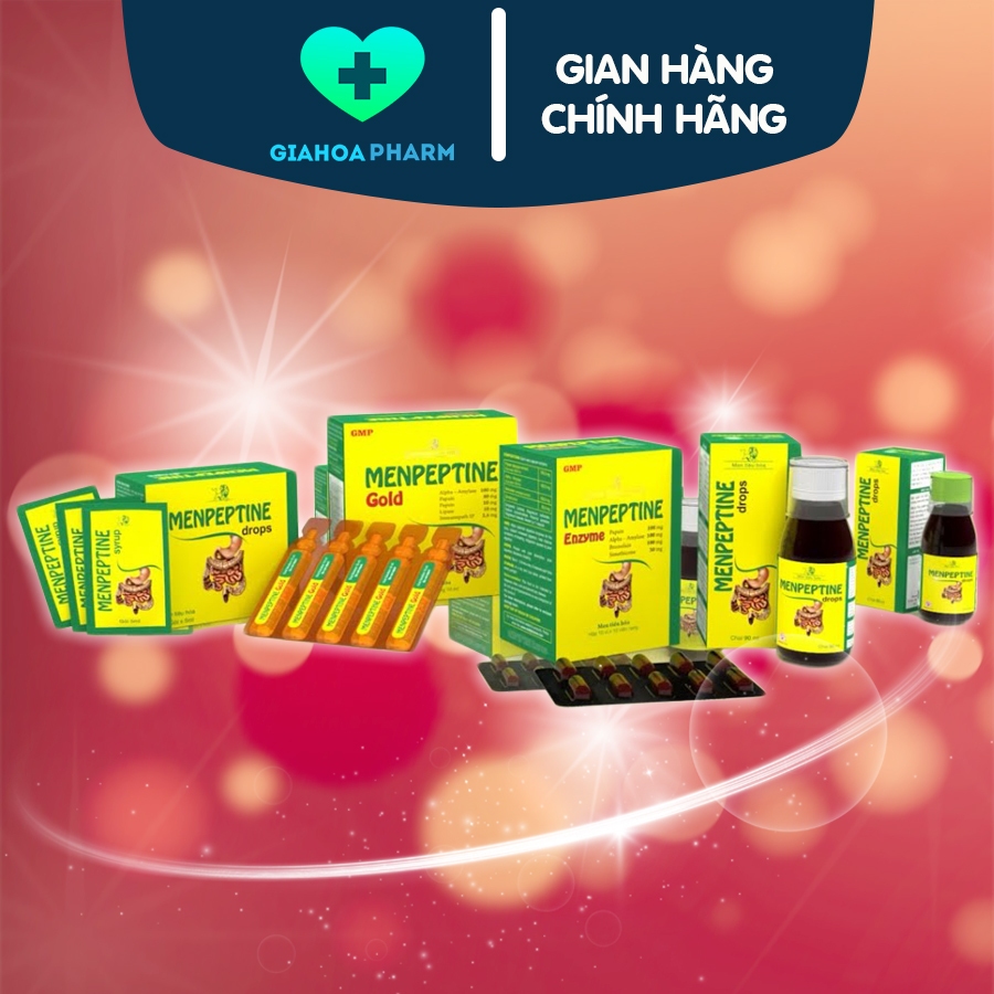 Viên uống / Siro Menpeptine men tiêu hóa giảm rối loạn, đầy bụng, chướng hơi, khó tiêu [menpeptin, e
