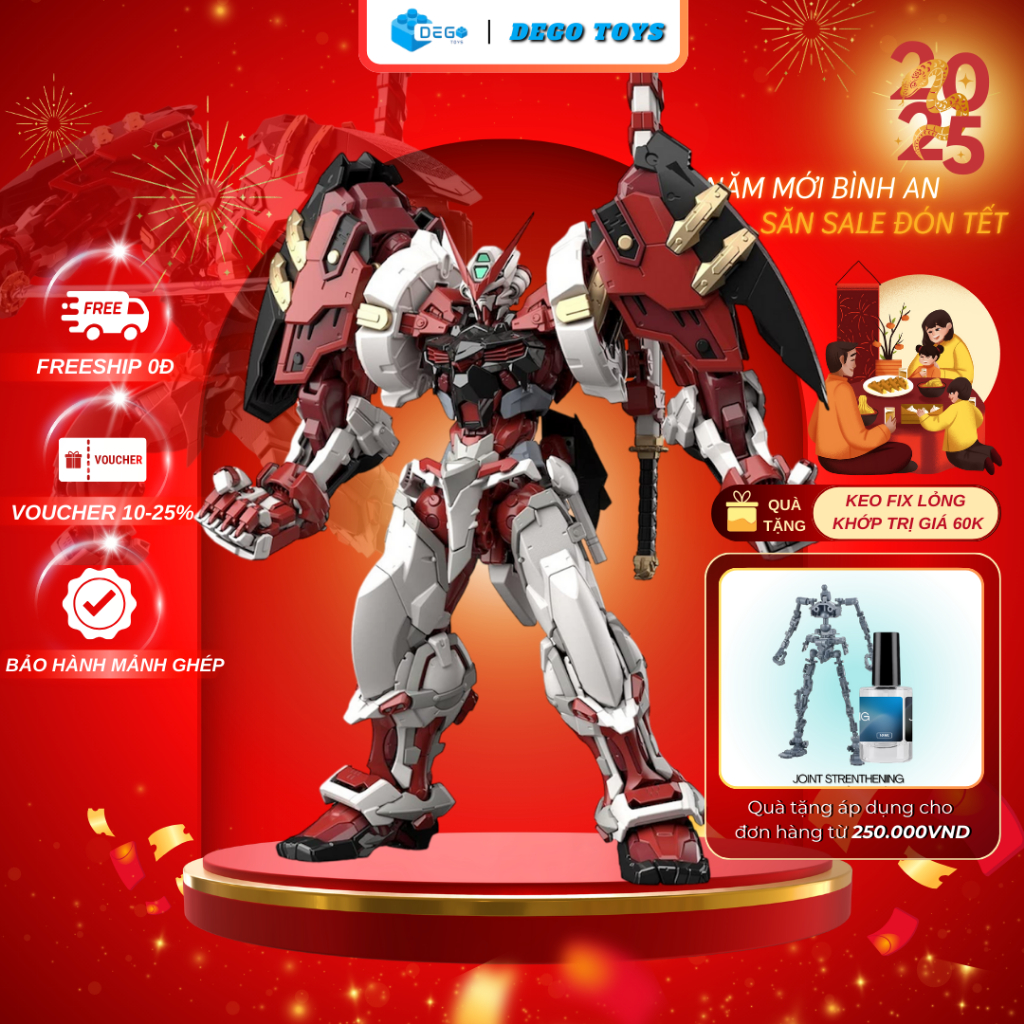 Mô hình lắp ráp MG Astray Powered Red MJH tỉ lệ 1/100 cao 12cm. đồ chơi lắp ráp mô hình Astray MJH P