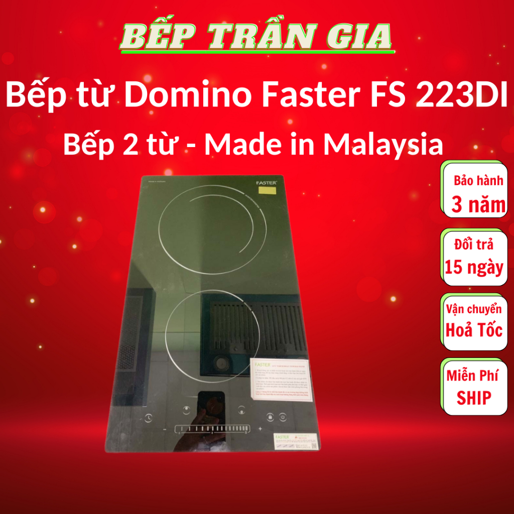 Bếp từ domino Faster 223DI | Bếp từ mini | Bếp từ nhập khẩu Malaysia | Bảo hành chính hãng 3 năm