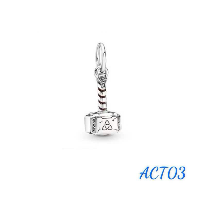 ( Hàng Có Sẵn ) Charm Bạc S925 Treo Chiếc Búa Thần Marvel Thor