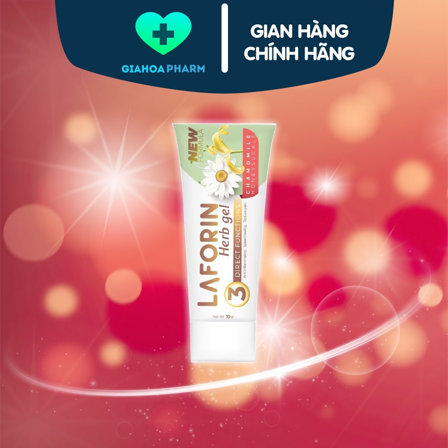 Gel bôi niêm mạc miệng Laforin Herbgel giảm sưng nướu, nhiệt miệng, lợi, giảm đau mọc răng ở bé, tay