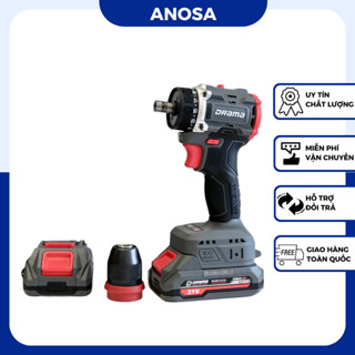 Máy Khoan Pin Kèm Bắn Vít DRAMA 5221Q Flex, Không Chổi Than, 10mm, Có Khóa Trục, Chân Pin Phổ Thông