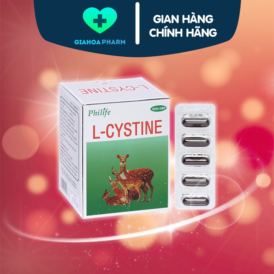 L-Cystine (Phil Interpharma) - Hộp 60 viên uống đẹp da, đẹp móng, đẹp tóc