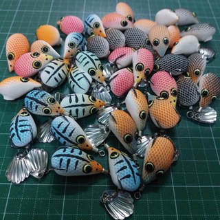 Nhái hơi DH1 siêu mini chỉ 2,8cm Lưỡi BKK sắc bén nhậy cá, chuyên câu cá nhỏ, câu lure