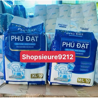  50 miếng bỉm dán PHÚ ĐẠT SIÊU THẤM CÓ VÁCH NGĂN CHỐNG TRÀN:ML-XL 40-100kg 