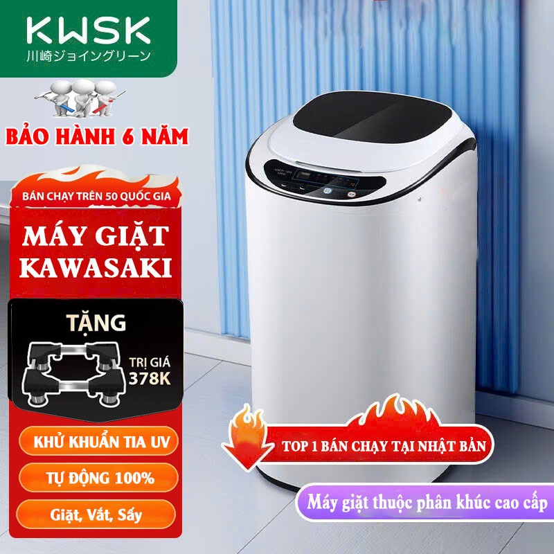 Máy giặt mini PVL tự động 100% KAWASAKI Nhỏ Gọn giặt được từ 5kg Phù hợp với không gian nhỏ - Bảo Hành 6 Năm 