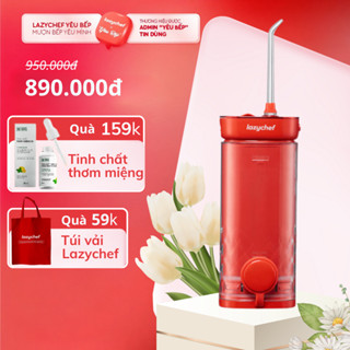 Máy Tăm Nước cầm tay Mini Lazychef LC-01TN - 3 chế độ, làm sạch tuyệt đối - Tặng túi+nước thơm miệng