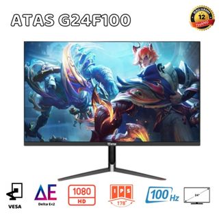  Màn Hình Máy Tính Gaming ATAS 24 Inch G24F100  – Full HD 1080 Tấm nền IPS Tần số quét 100HZ - Full viền siêu mỏng 