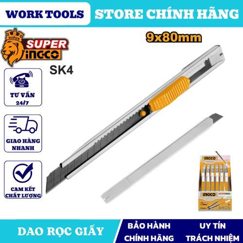 ĐỒ NGHỀ INGCO Dao rọc giấy HKNS1806 (Cam kết Chính Hãng 100%)