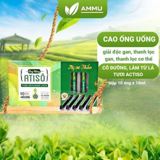  Cao ống Atiso Ngọc Thảo Ít Đường cao atiso tươi mát gan thanh nhiệt cơ thể Hộp 10 ống x 10ml 