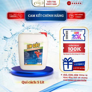 MEN VI SINH XỬ KÝ NƯỚC AO TÔM CÁ  -EM GỐC 5 LÍT - CÓ BỔ SUNG VI KHUẨN QUANG HỢP