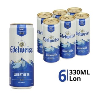 Lốc 6 lon bia tuyết - edelweiss 330ml