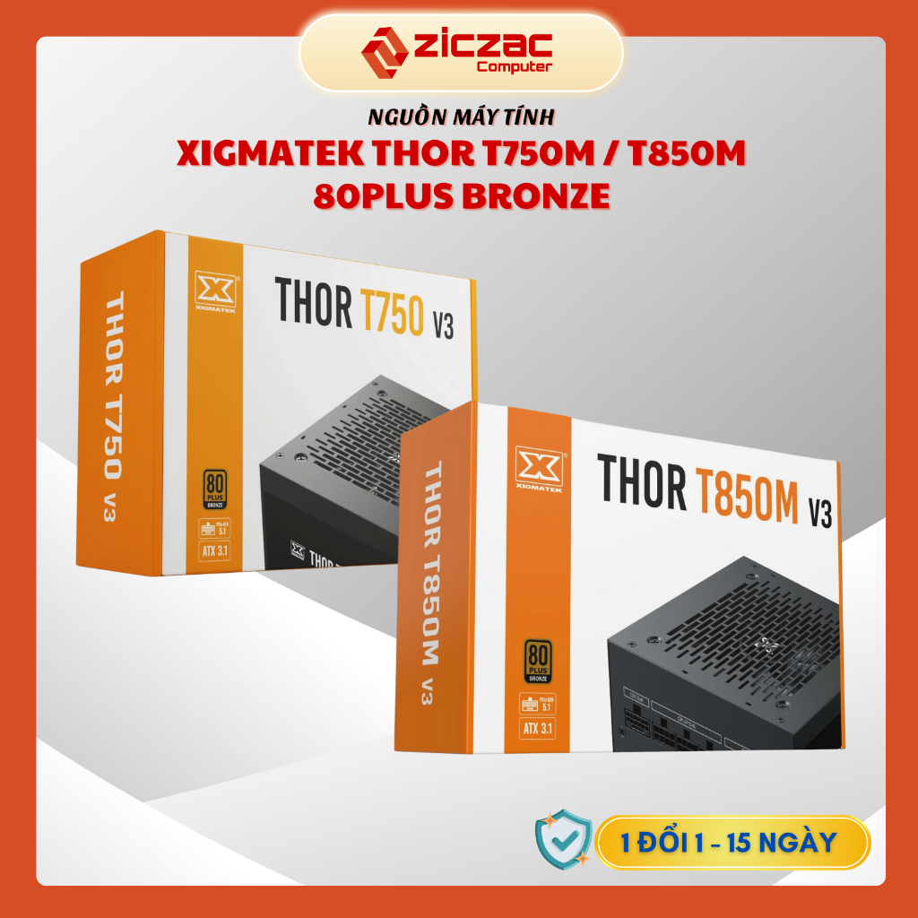 Nguồn Xigmatek Thor T750 | T750M | T850M công suất 750W 850W 80plus bronze PCIe 5.1 Modular -BH 36th