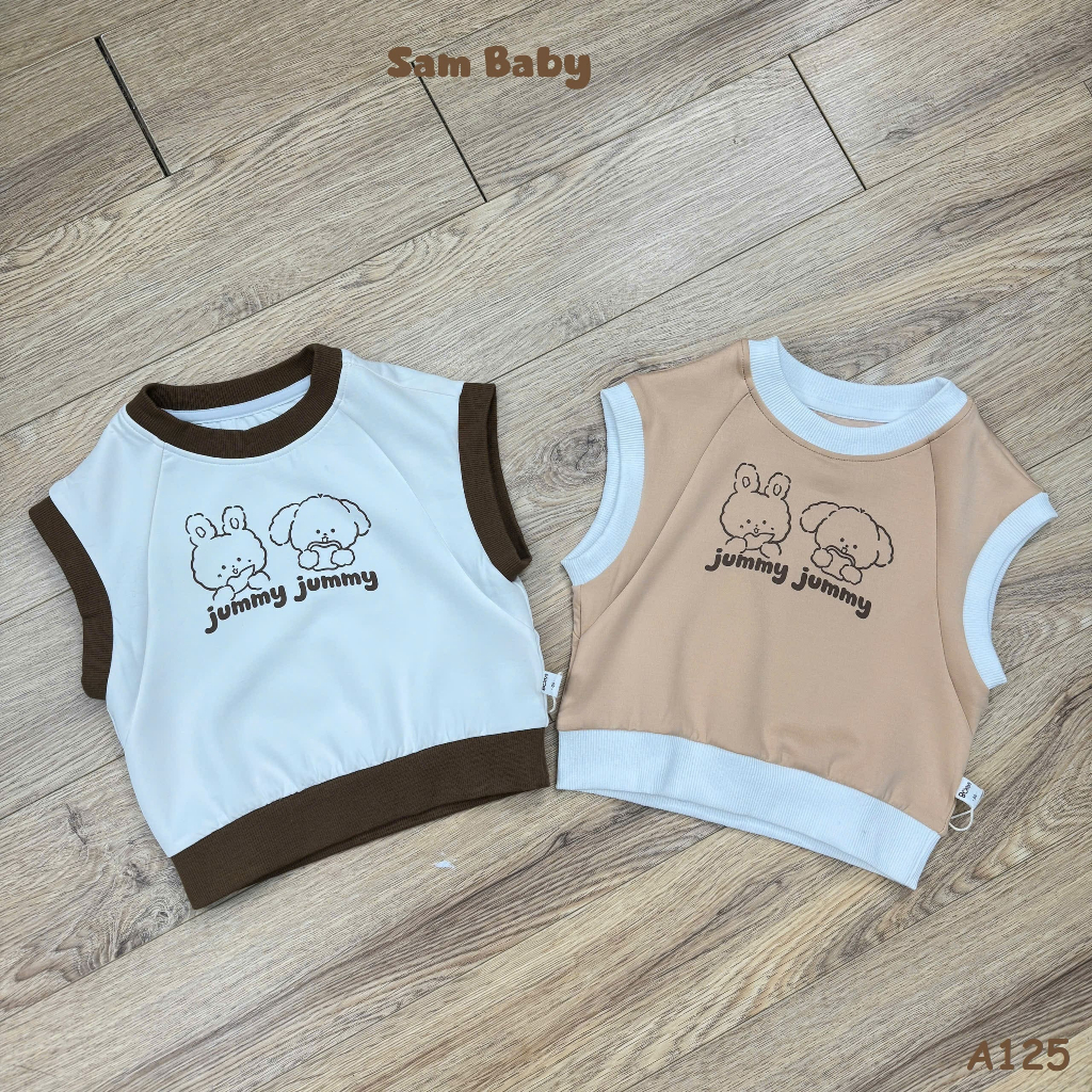 Áo Gile Chất Cotton Mềm Mịn In Gấu Jummy Cho Bé Trai Và Bé Gái-Sam Baby-A125