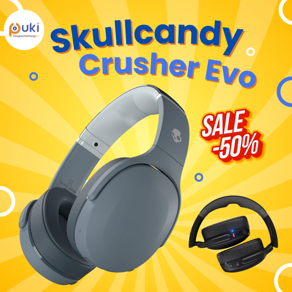 Tai Nghe bluetooth, Tai Nghe, Tai Nghe Ko Dây, Tai Nghe SKULLCANDY CRUSHER EVO