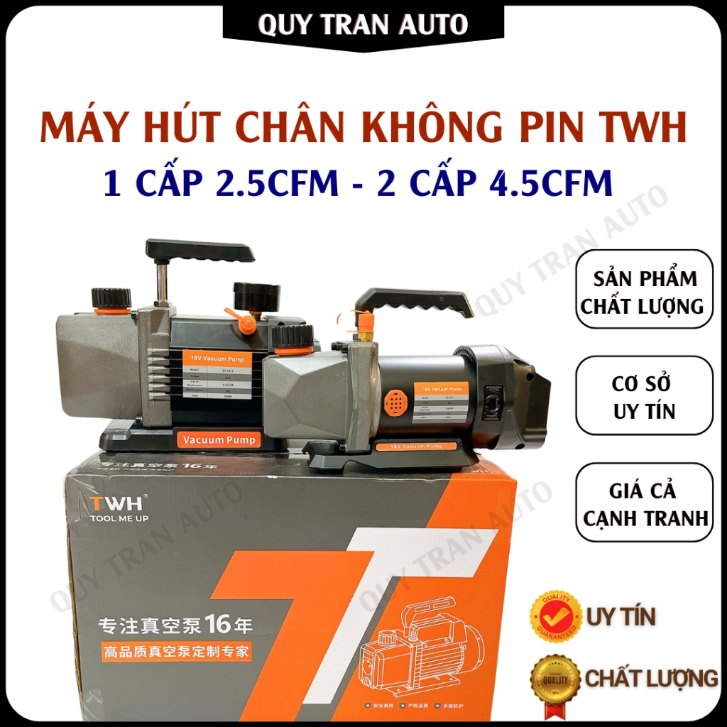 Máy hút chân không, pin TWH 2.5cfm, 4.5cfm chân pin makita phổ thông - Quý Trần Auto