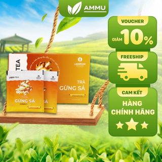  Trà Gừng Sả Lado Tea Ladophar Hộp 20 Túi Lọc - giúp giữ ấm cơ thể 