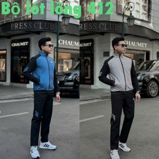 Bộ gió nam mùa đông hàng hiệu Adidas chất gió 2 lớp lót lông cực ấm cao cấp mẫu mới 2025 Bộ quần áo mùa đông nam cao cấp