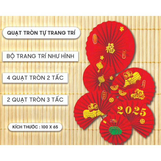 Set quạt trang trí tết 2025 Q38