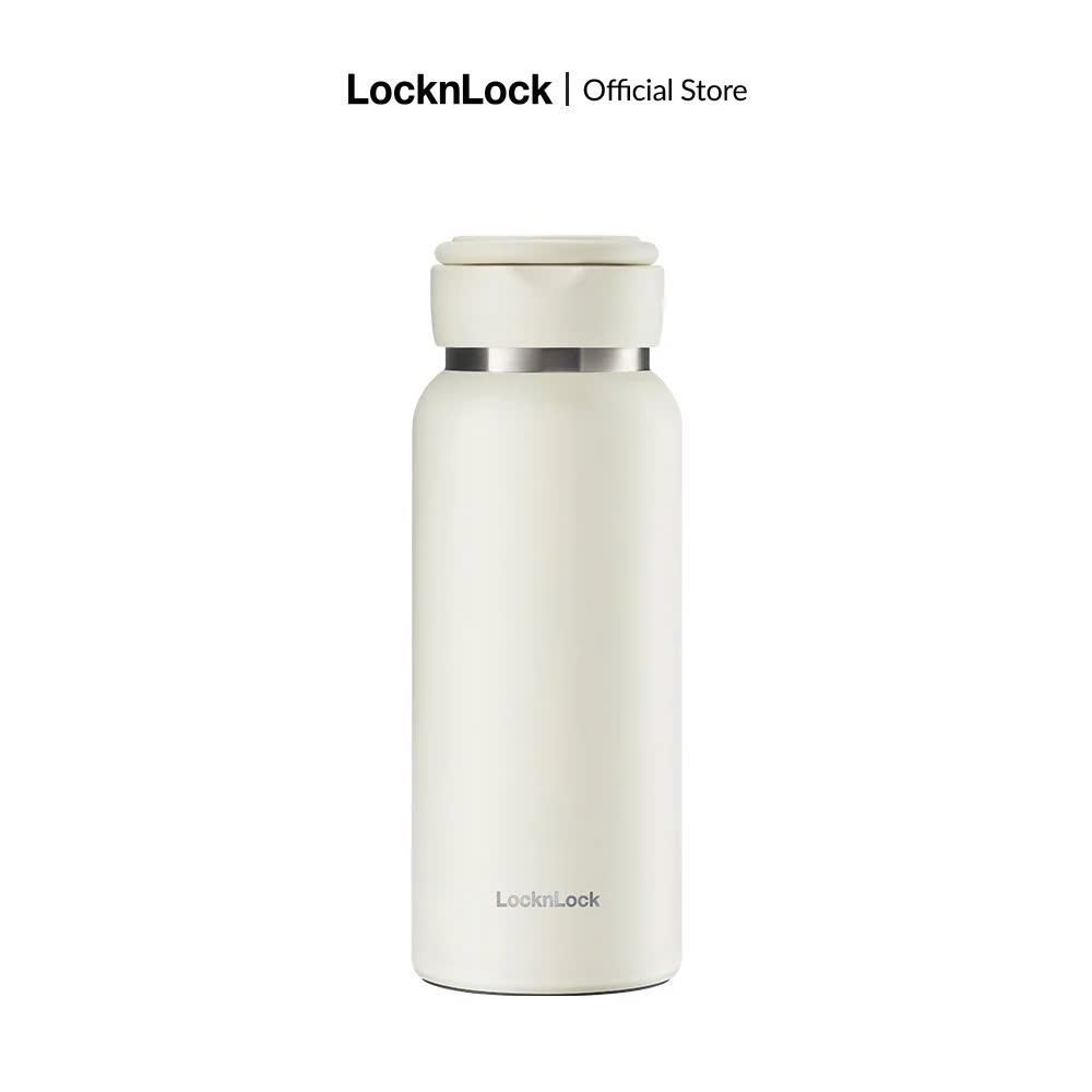 Bình giữ nhiệt LocknLock Sling Ring Tumbler LHC4321 Màu Ngà, 650ml, có quai xách - K-MALL