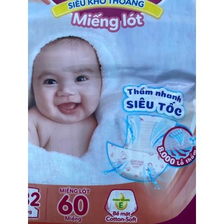 Miếng lót cho bé sơ sinh Bobby Newborn 2-60 miếng