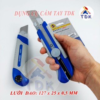Dao rọc giấy đa năng C-Mart A0007, dao trổ lớn dùng lưỡi 127x25x0,7mm