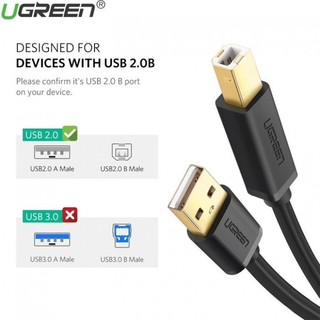 Cáp máy in cổng USB 5M Ugreen chân vàng cao cấp