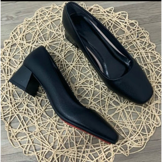   Size ngoại cỡ 35-42  Giày cao gót mũi Vuông da mềm cao 3-5cm. Giày công sở Made in Việt Nam 