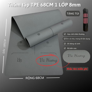  Thảm tập thể dục định tuyến khắc tên thảm tập gym rộng 68cm thảm yoga đúc chất liệu nhựa tpe  êm ái dễ vệ sinh 