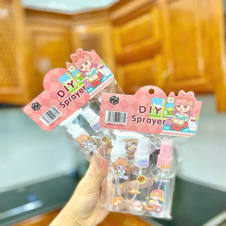 Set 3 chai chiết mỹ phẩm có vòi 100ml kèm sticker dán, lọ chiết chất lỏng tiện dụng