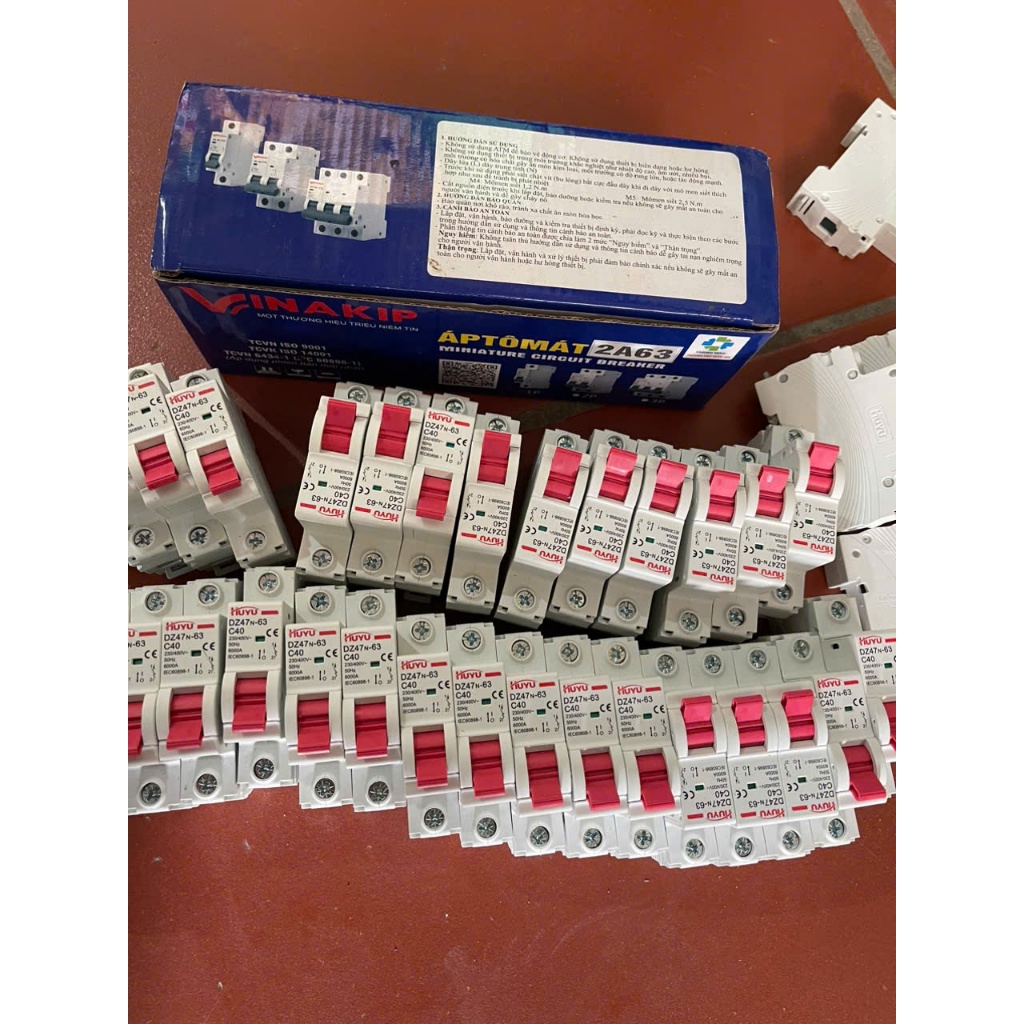 [  Hayu ]  CB MCB 1 pha 1 cực ,CB tép tự động Hayu , Vinakip 40A