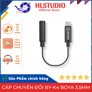 Cáp chuyển đổi by-k4 boya 3.5mm trs female to type-c - nhỏ gọn, tiện lợi, chất lượng cao hl studio