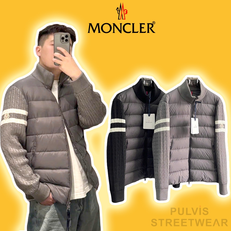 ⚡️[Hight Quality] - Áo Phao Moncler Panelled Knitted Padded Jacket, Áo khoác phao Moncler phối len